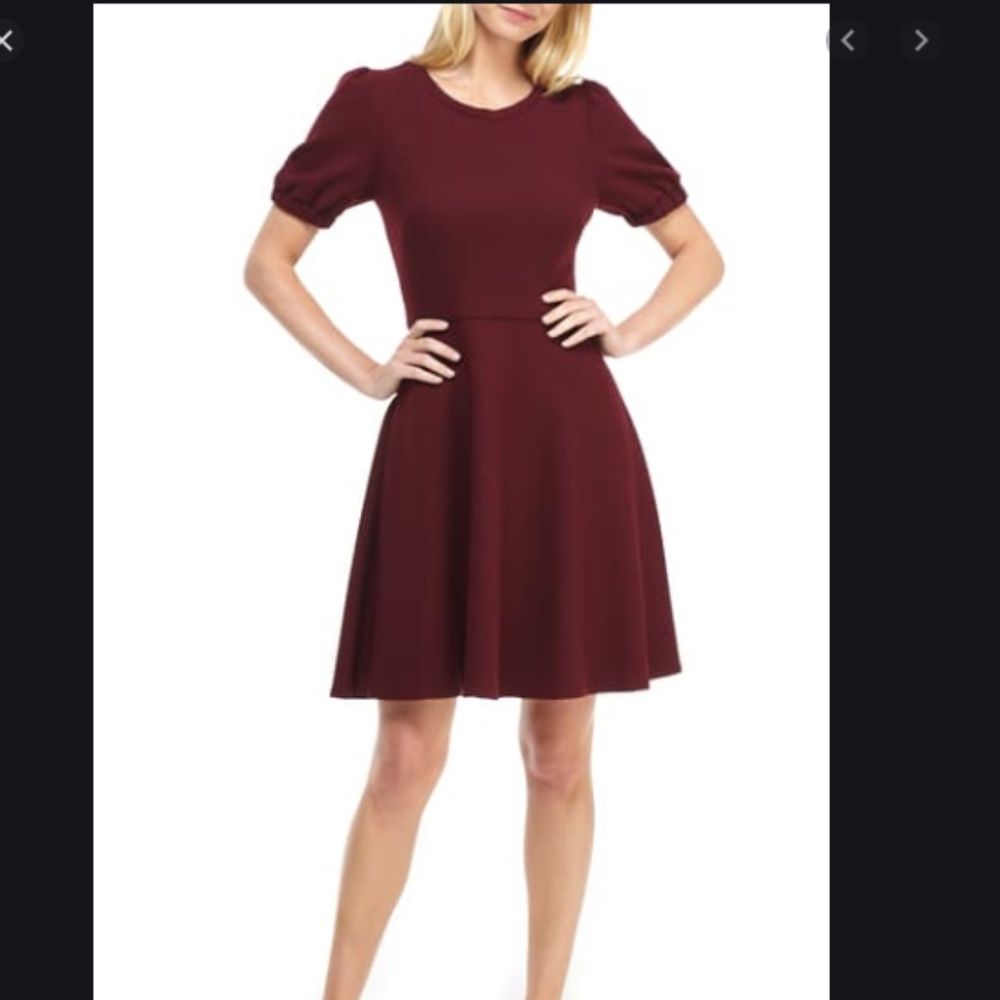 Gal meets glam 10 rib knit kristen puff dress